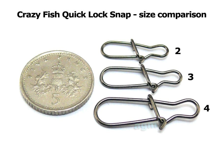 Crazy Fish Quick Lock Snap - Size #2 (10Pcs)