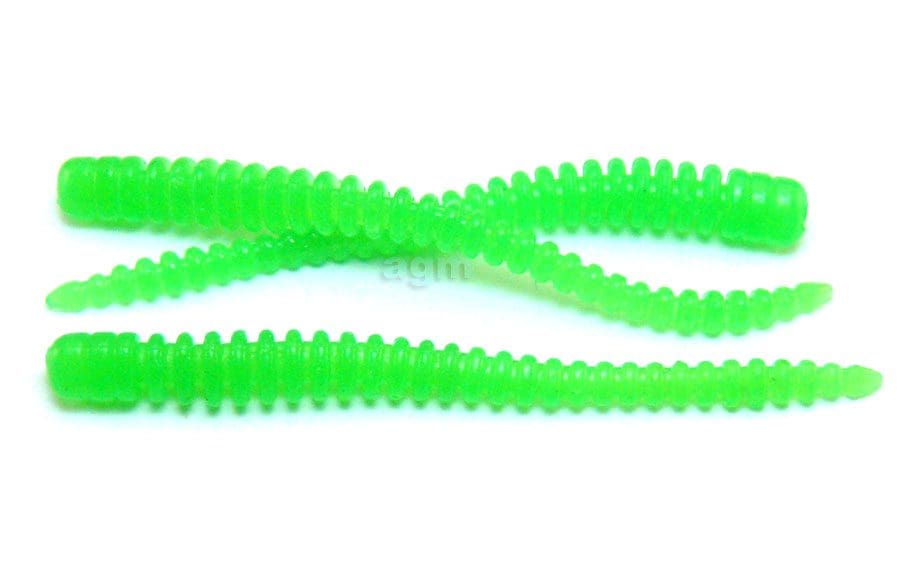 Crazy Fish 2In Cruel Leech Toxic Green 8Pcs