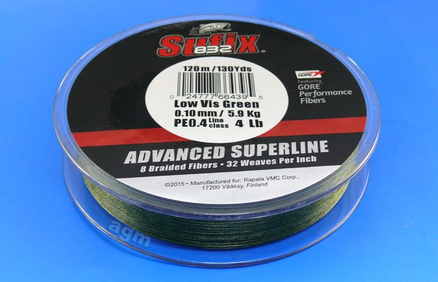 Sufix 832 Braid 5.9Kg/13Lb 120M Low Vis Green