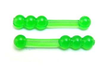 Big Bite 1in Ballzy Worm Spring Green 10pcs