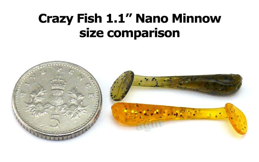 Crazy Fish 1.1&Quot; Nano Minnow - Ultraviolet/Dark Beer (16Pcs)
