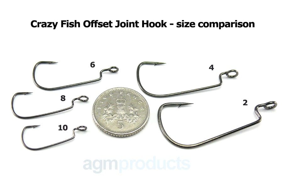 Crazy Fish Offset Joint Hook - Size 8 (5Pcs) - Image 2