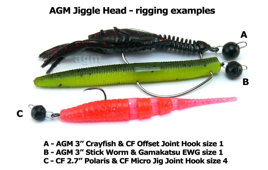 Agm Jiggle Head 7G - Red (10Pcs) - Image 2
