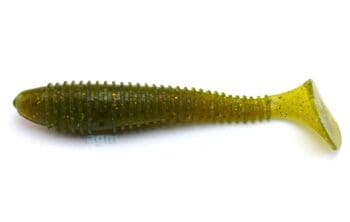 Crazy Fish 4in Vibro Fat Olive 4pcs