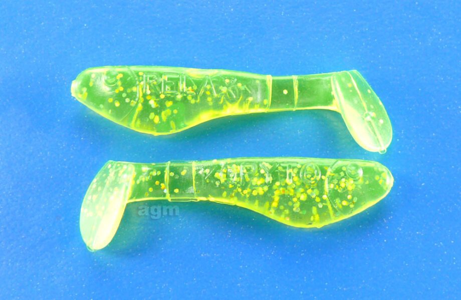 Relax 1In Kopyto Shad Clear Chartreuse Holo 5Pcs