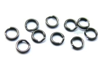 Gurza Stainless Steel Split Ring Size 1 3.5mm/15lb Black 10pcs