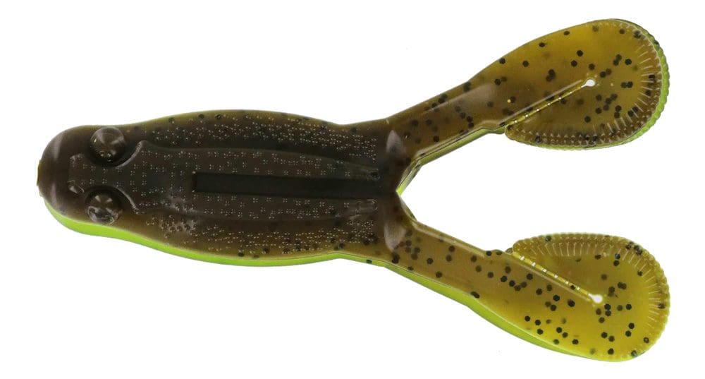 Big Bite 4&Quot; Tour Toad - Green Pumpkin/Opaque Chart (5Pcs) - Image 2