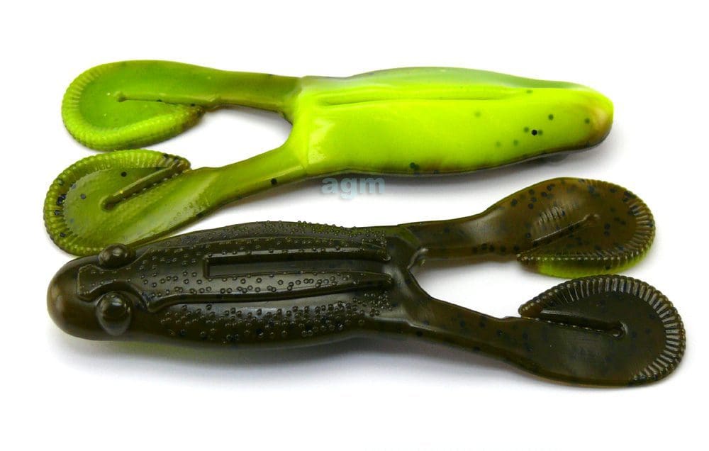 Big Bite 4&Quot; Tour Toad - Green Pumpkin/Opaque Chart (5Pcs)