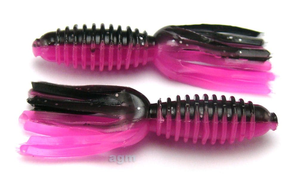 Agm 1.75&Quot; Skirt Grub - Black/Pink (10Pcs)