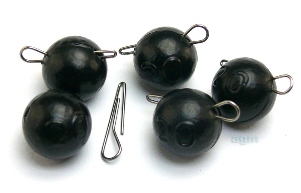 Agm Jiggle Cheb Head 20G Black 5Pcs