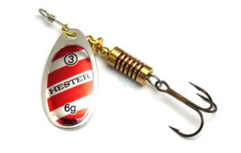 Hester Osprey Spinner 6g Silver Red Stripe