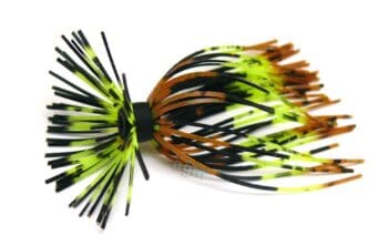 AGM 2in/5cm Jig Skirt Chartreuse/Brown/Black 3pcs