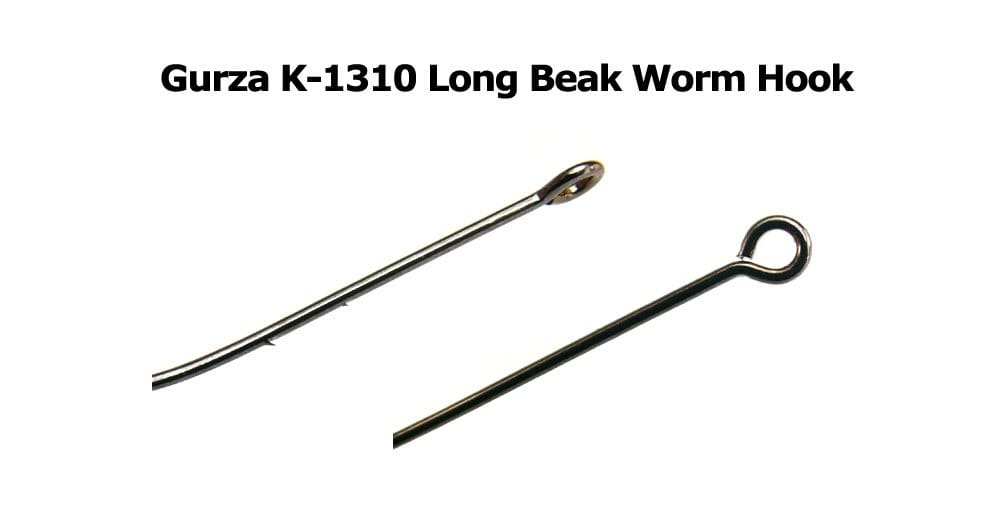 Gurza K-1310 Long Beak Worm Hook Size 2 (12Pcs) - Image 2