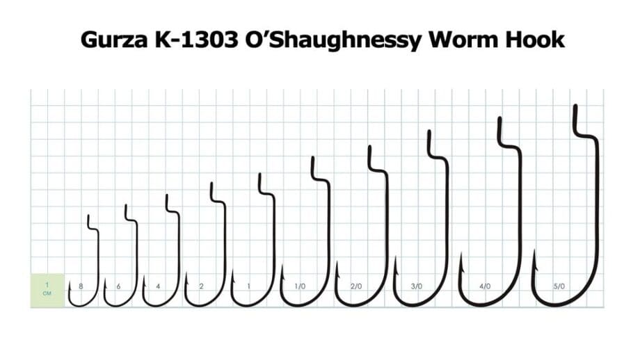 Gurza K-1303 O'Shaughnessy Worm Hook - Size 4/0 (6Pcs) - Image 3