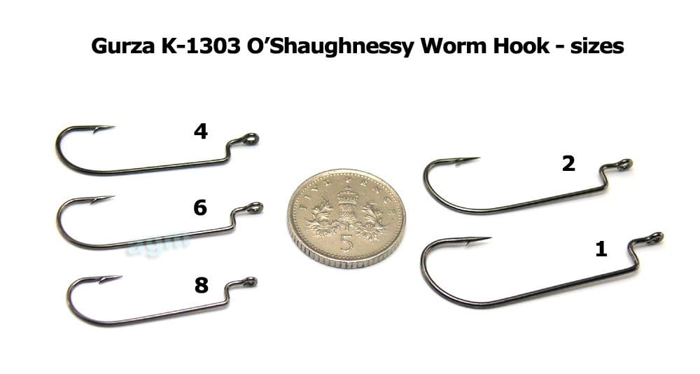 Gurza K-1303 O'Shaughnessy Worm Hook - Size 4 (10Pcs) - Image 2