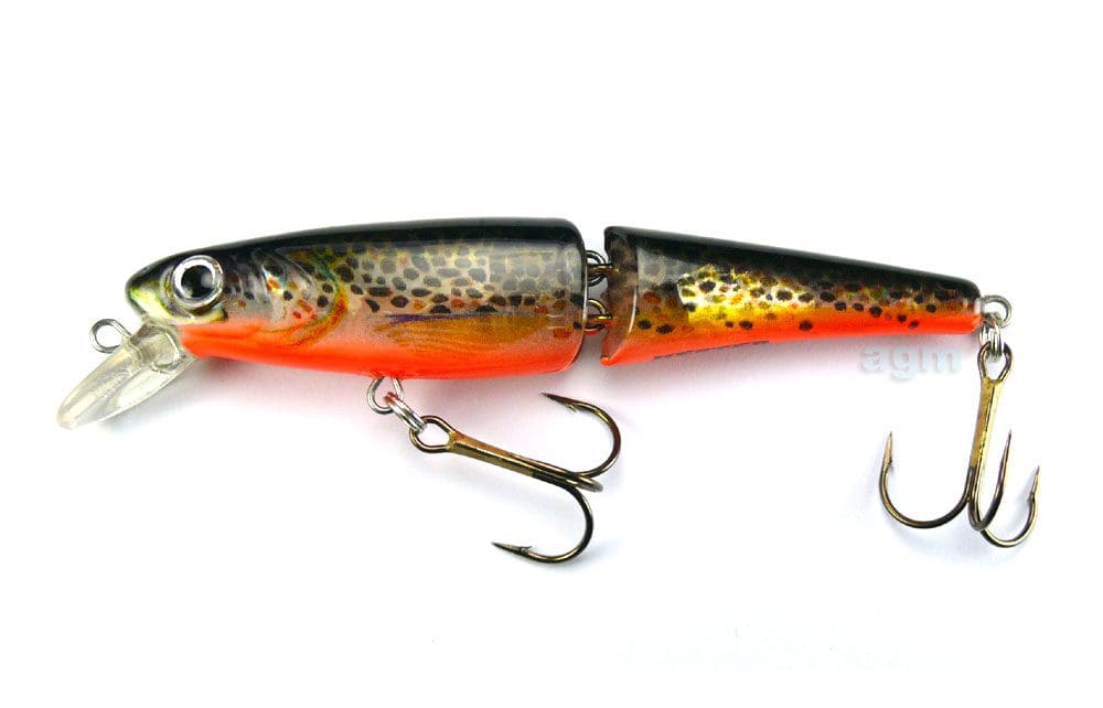 Hester 4.5&Quot; Jointed Trout Minnow - Brook Trout/Orange Belly