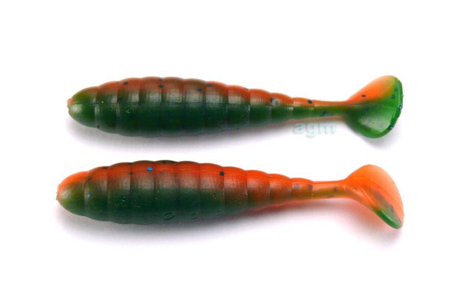 Mr Twister 2.5In Sassy Grub Fire Tiger 5Pcs