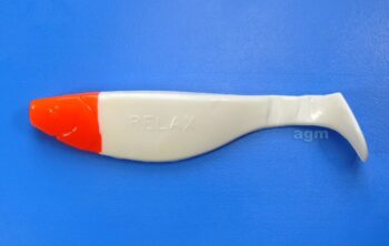 Relax 4in Kopyto Shad White Orange Head