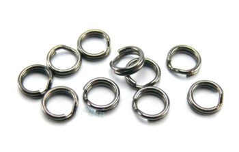 Gurza Stainless Steel Split Ring Size 5 5.75mm/46lb Black 10pcs