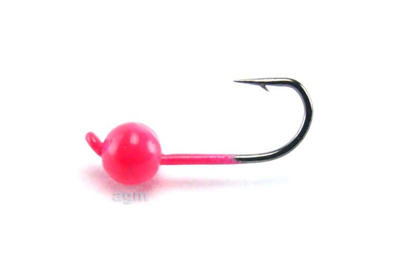 Crazy Fish Tungsten Jig Head Pink 0.45G Size 12 5Pcs