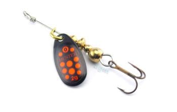 Hester Osprey Spinner 2g Black Orange Spots