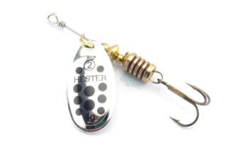 Hester Osprey Spinner 4g  Silver Black Spots