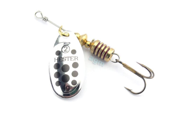 Hester Osprey Spinner 4G  Silver Black Spots